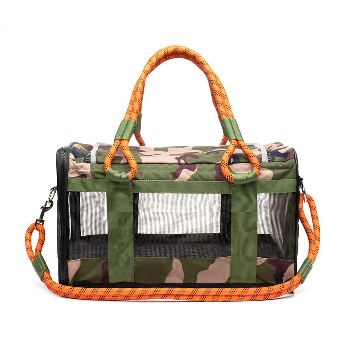 ROVERLUND Airline Compliant Pet Carrier – Zachte Reismand Met Auto- En Vliegtuigfunctie – Incl. Riem, Opbergvak & Fleece Kussen – Geschikt Tot 9 Kg